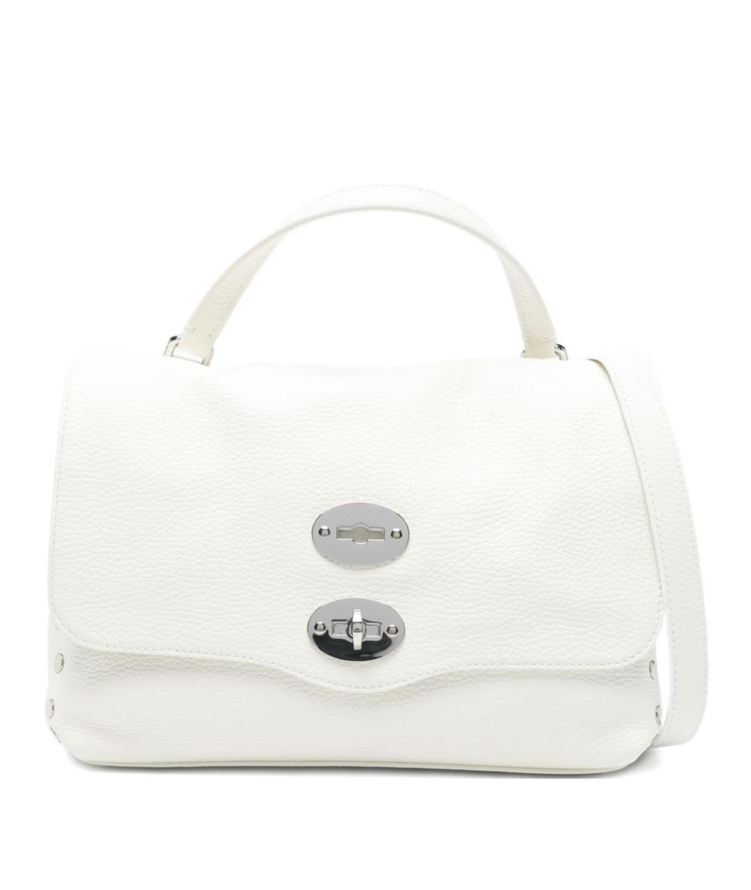 ZANELLATO Белая кожаная сумка с короткими ручками, фото 1