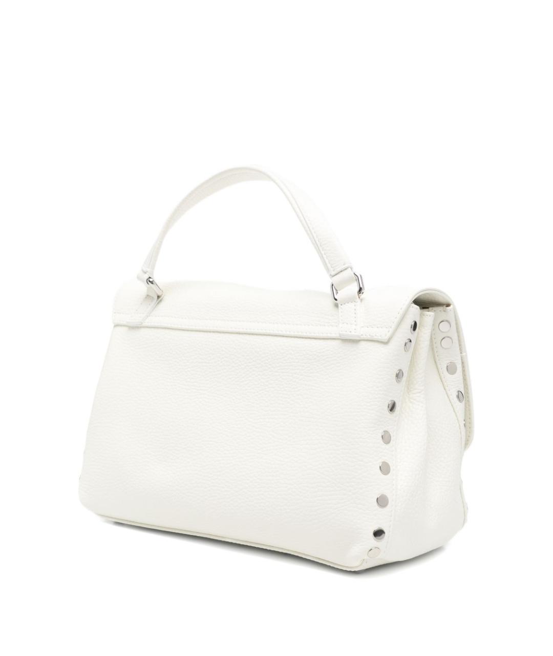 ZANELLATO Белая кожаная сумка с короткими ручками, фото 4