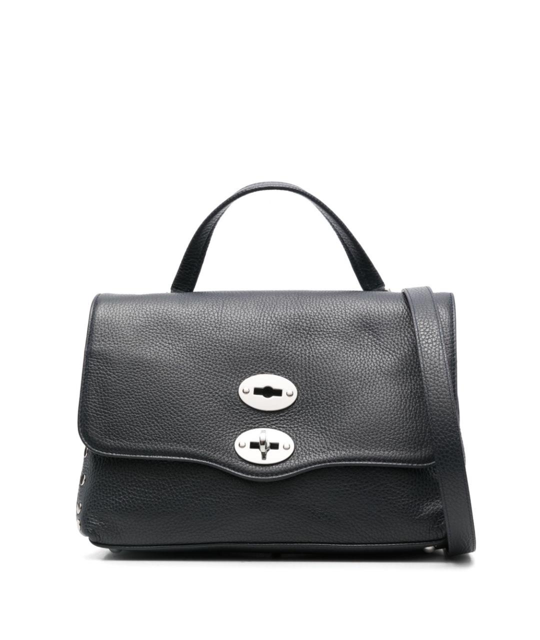 ZANELLATO Синяя кожаная сумка тоут, фото 1