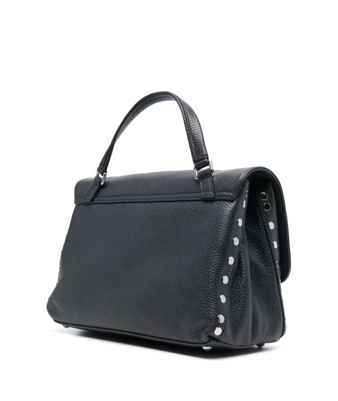 ZANELLATO Синяя кожаная сумка тоут, фото 3