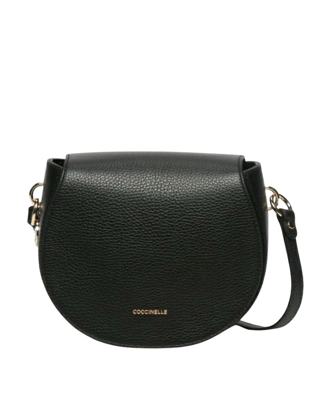 COCCINELLE Черная кожаная сумка через плечо, фото 1