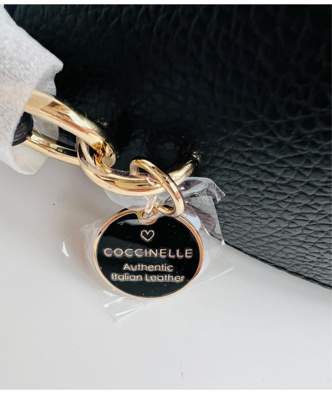 COCCINELLE Черная кожаная сумка через плечо, фото 5