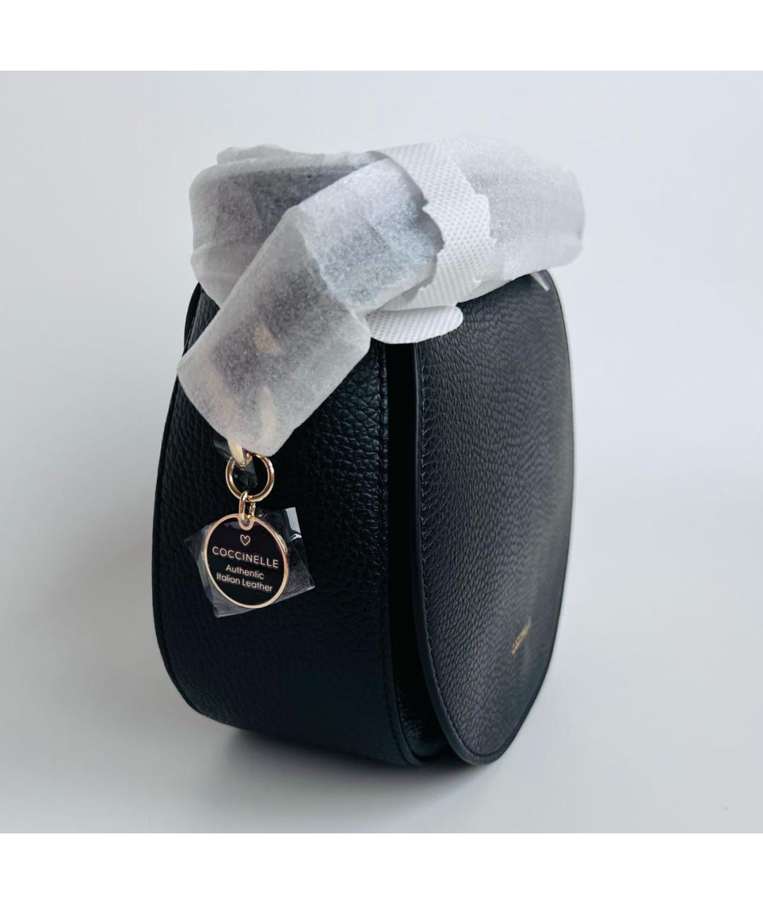 COCCINELLE Черная кожаная сумка через плечо, фото 6