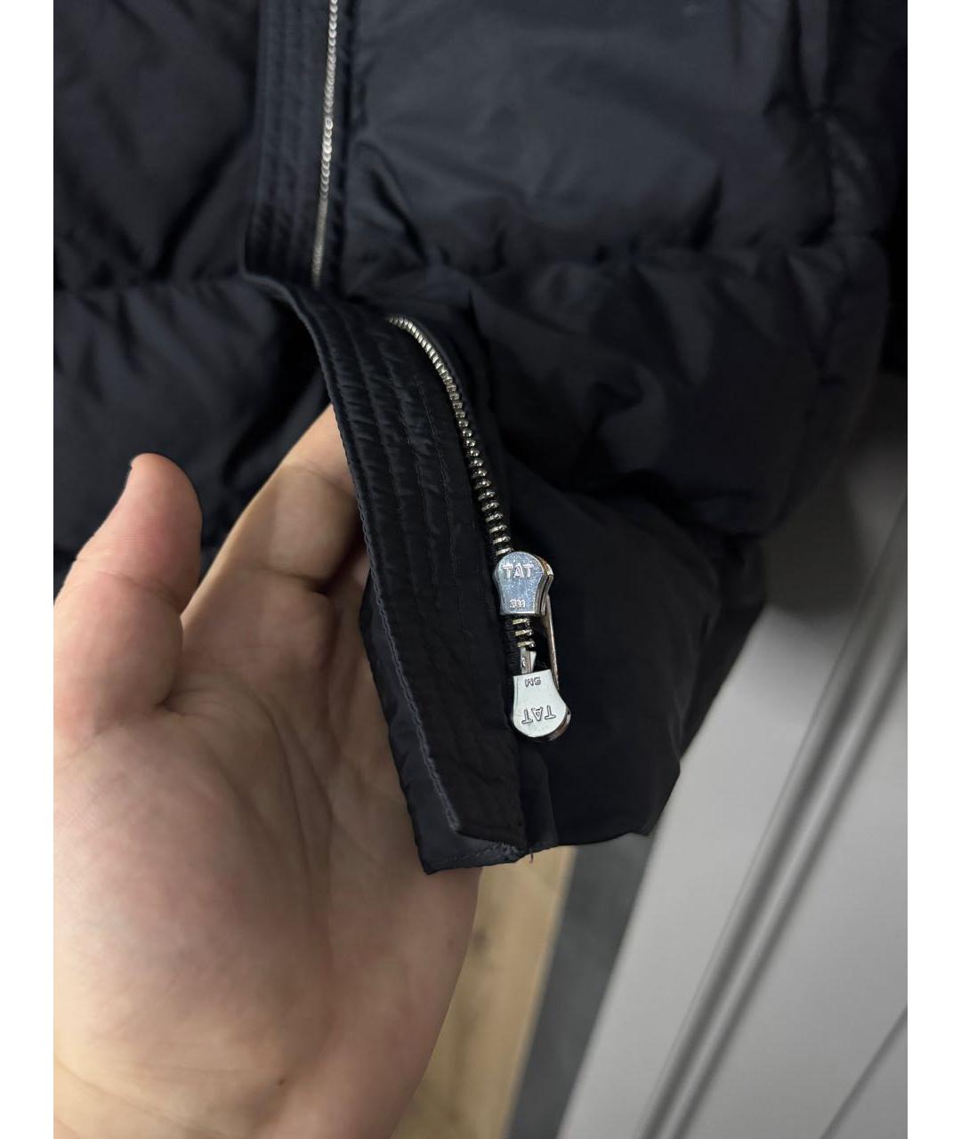 PRADA Черный полиэстеровый пуховик, фото 4