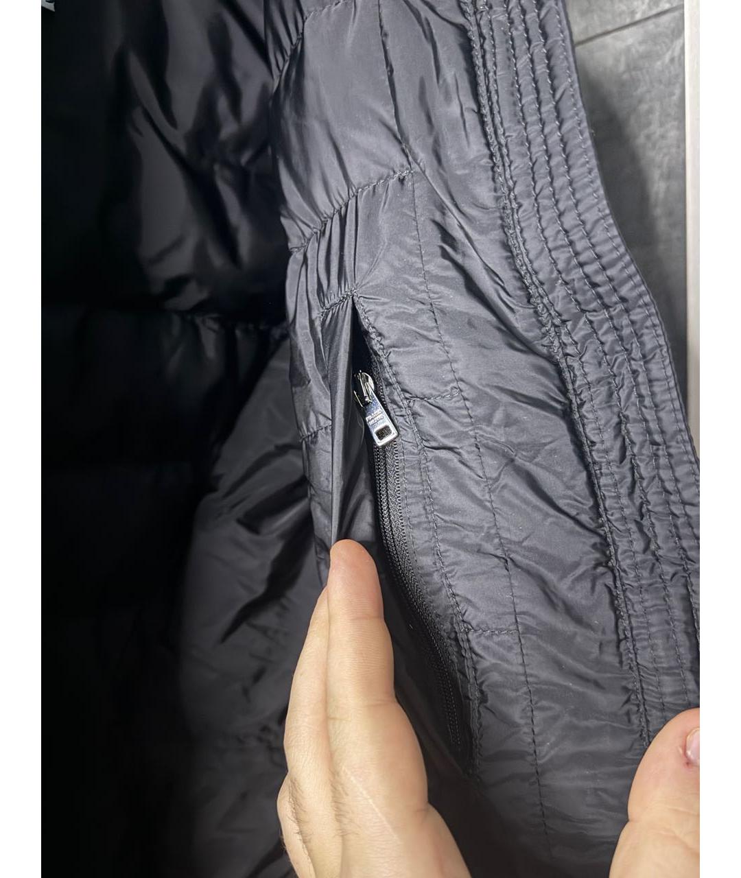 PRADA Черный полиэстеровый пуховик, фото 5