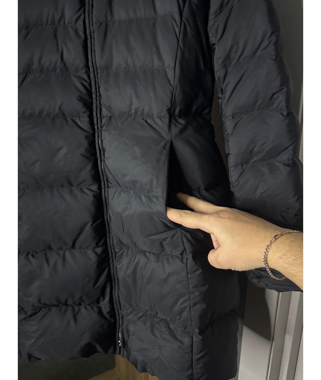 PRADA Черный полиэстеровый пуховик, фото 2