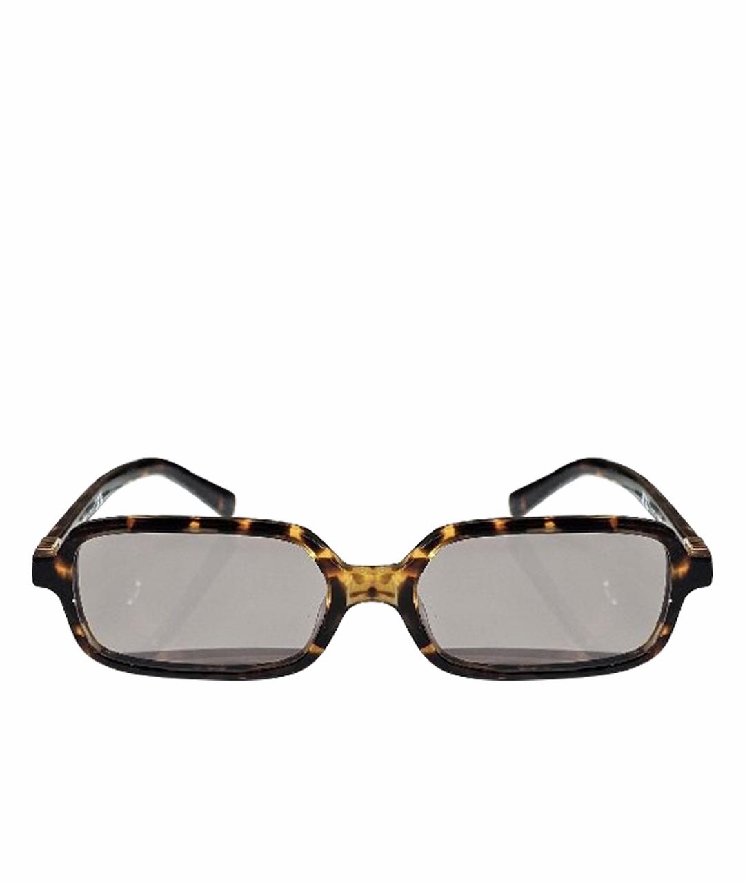 MIU MIU Коричневые пластиковые солнцезащитные очки, фото 1