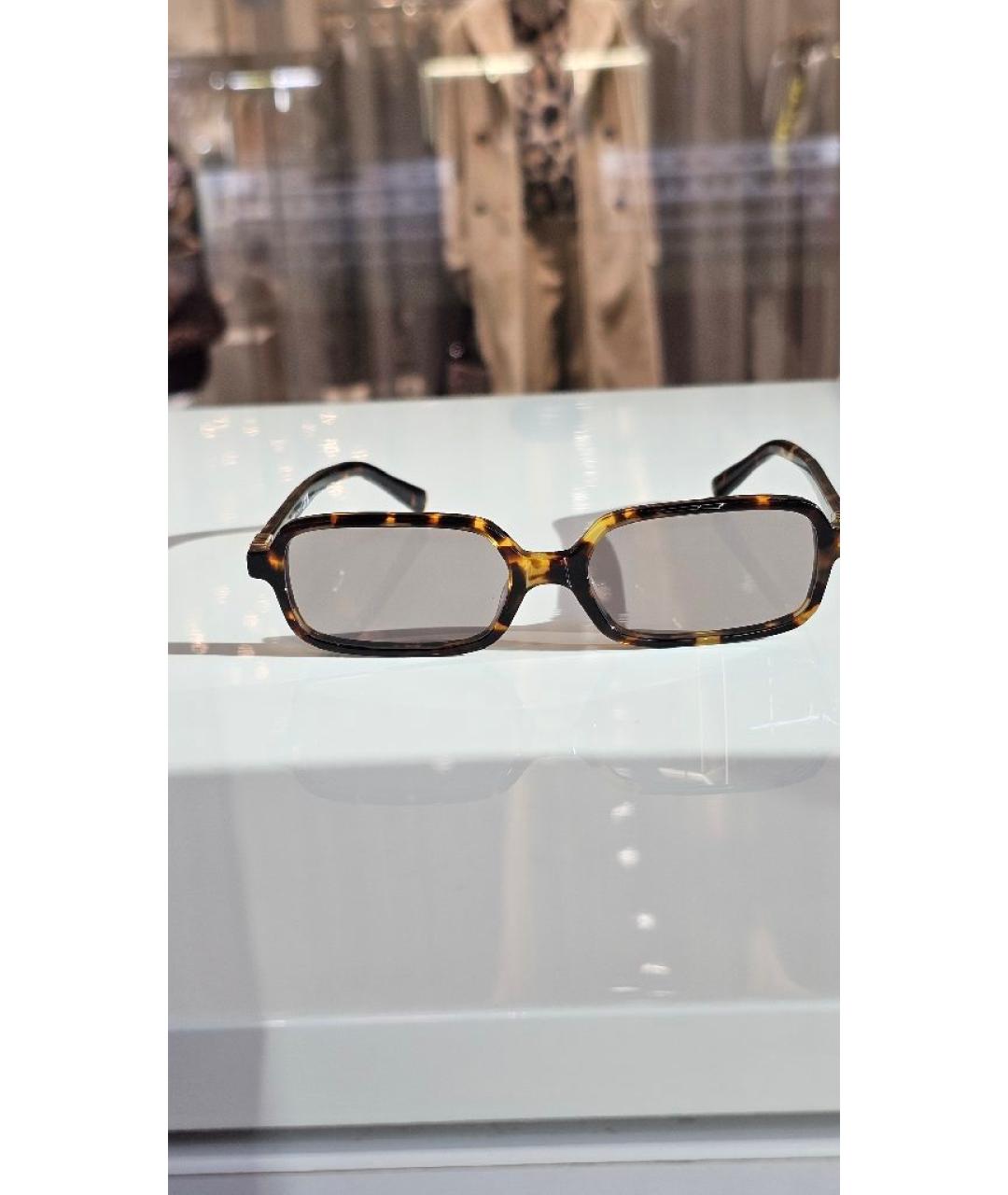 MIU MIU Коричневые пластиковые солнцезащитные очки, фото 7