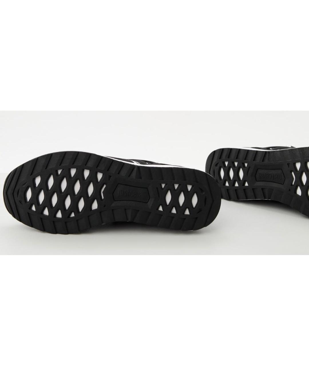 JUST CAVALLI Черные низкие кроссовки / кеды, фото 3