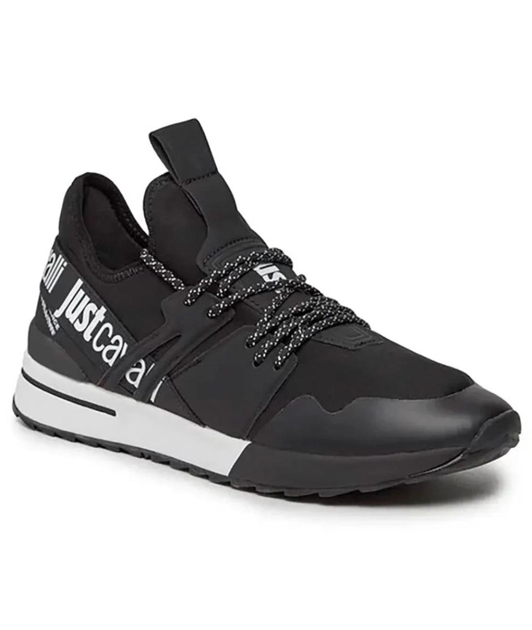JUST CAVALLI Черные низкие кроссовки / кеды, фото 1