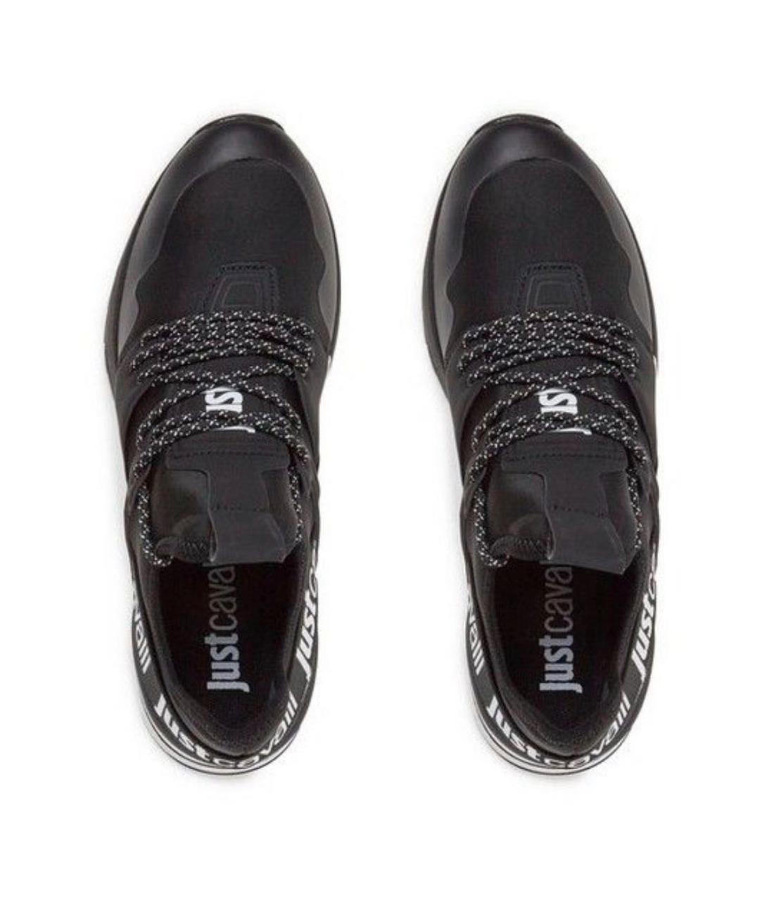 JUST CAVALLI Черные низкие кроссовки / кеды, фото 2