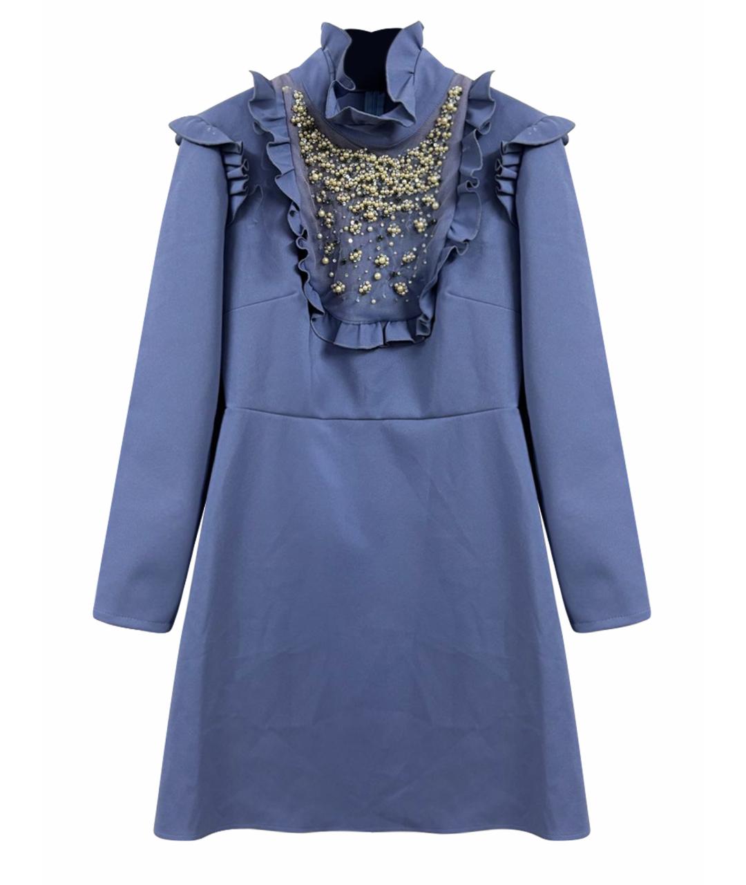 ELISABETTA FRANCHI Голубое полиэстеровое вечернее платье, фото 1