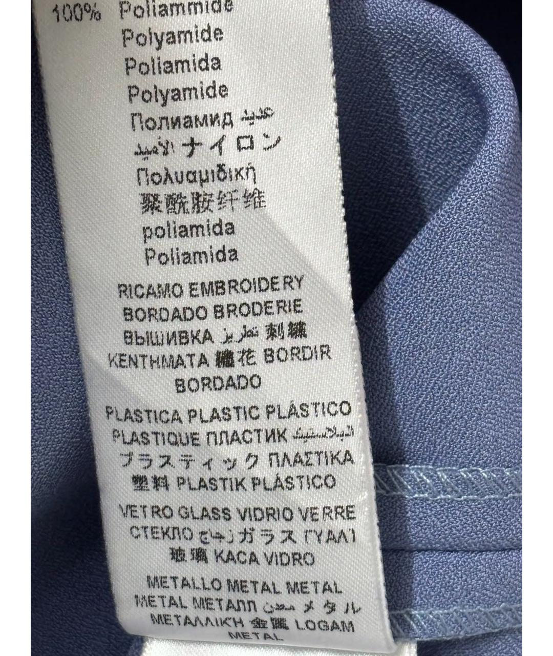 ELISABETTA FRANCHI Голубое полиэстеровое вечернее платье, фото 7