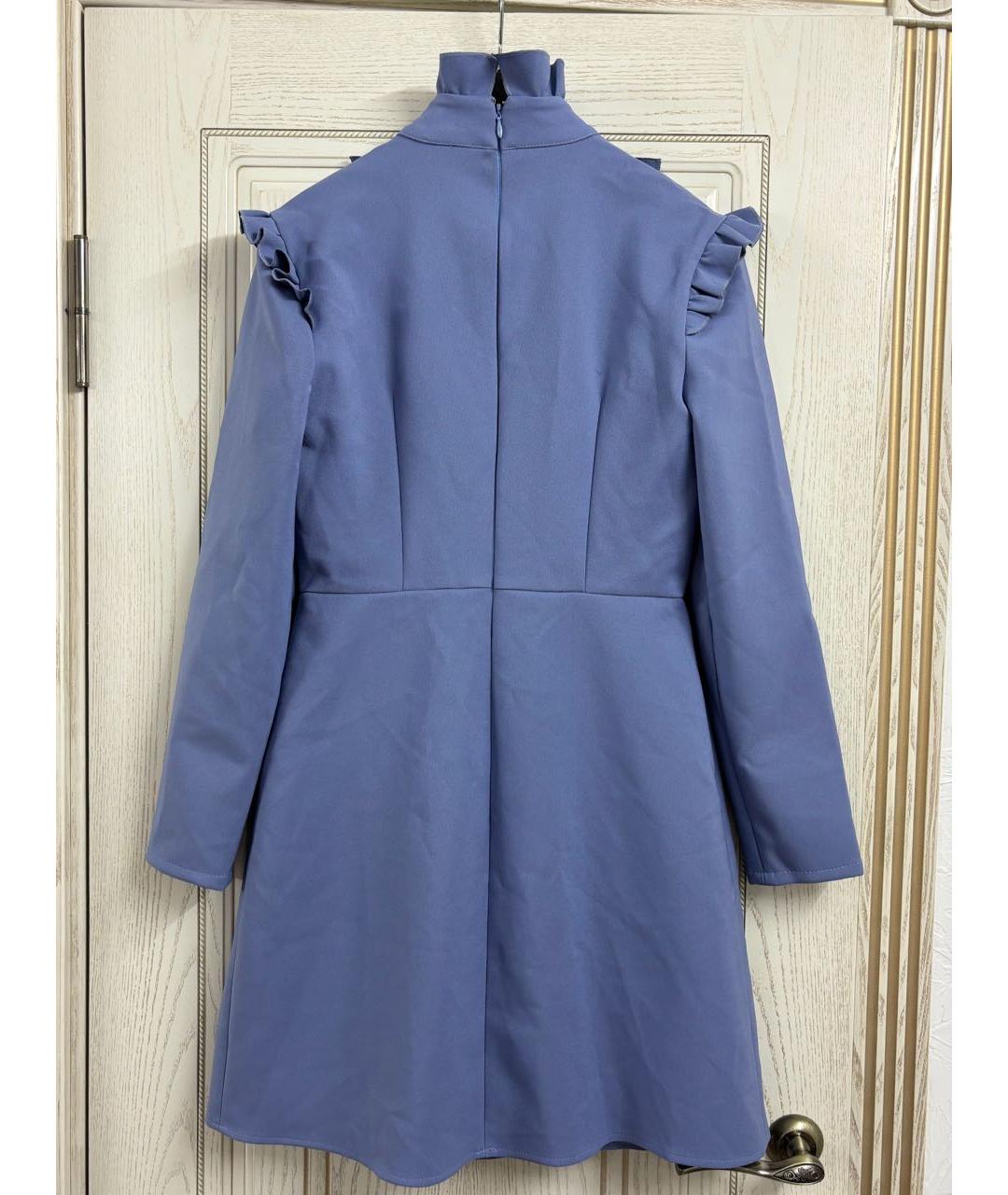 ELISABETTA FRANCHI Голубое полиэстеровое вечернее платье, фото 2