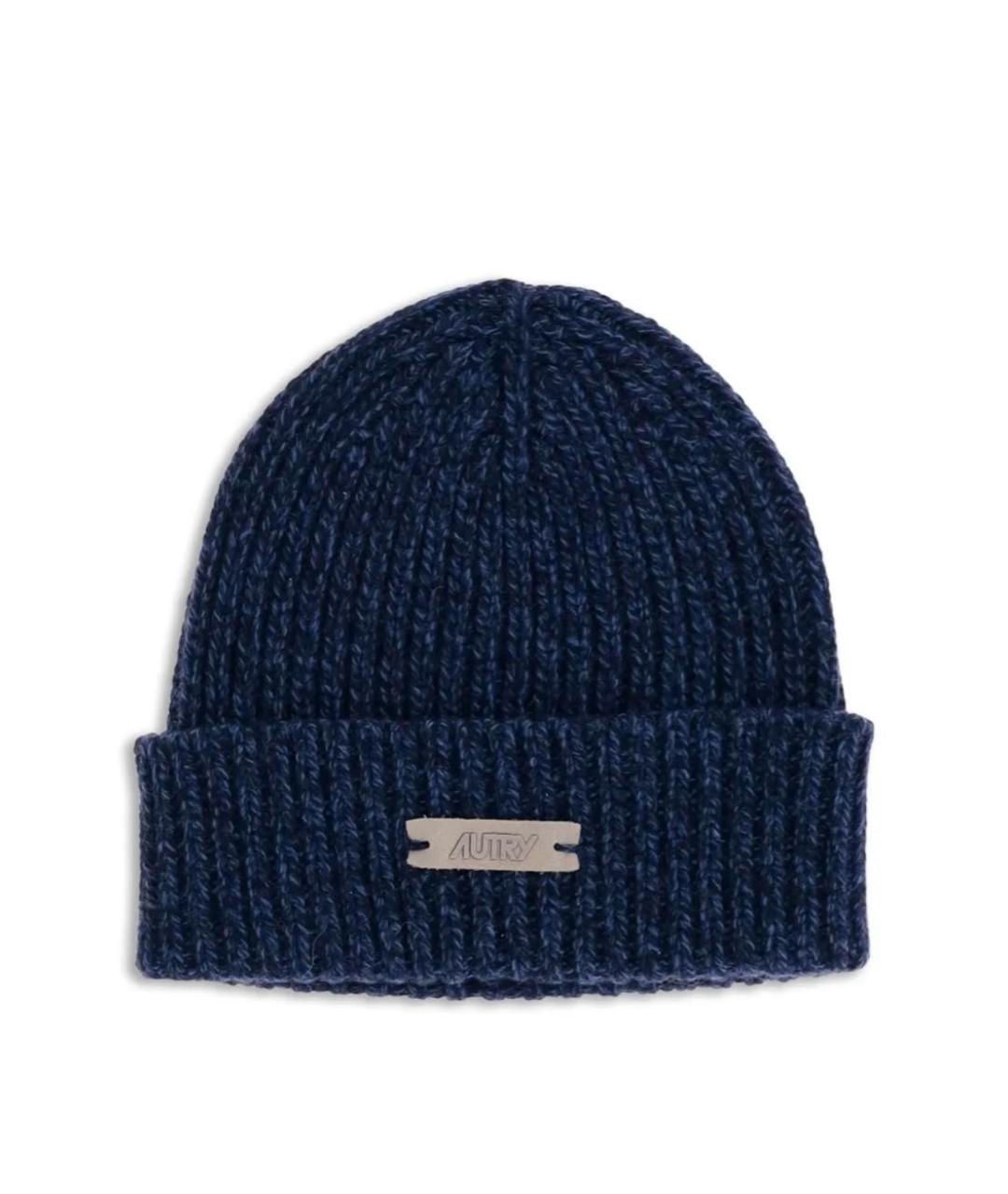 AUTRY Темно-синяя шерстяная шапка, фото 1