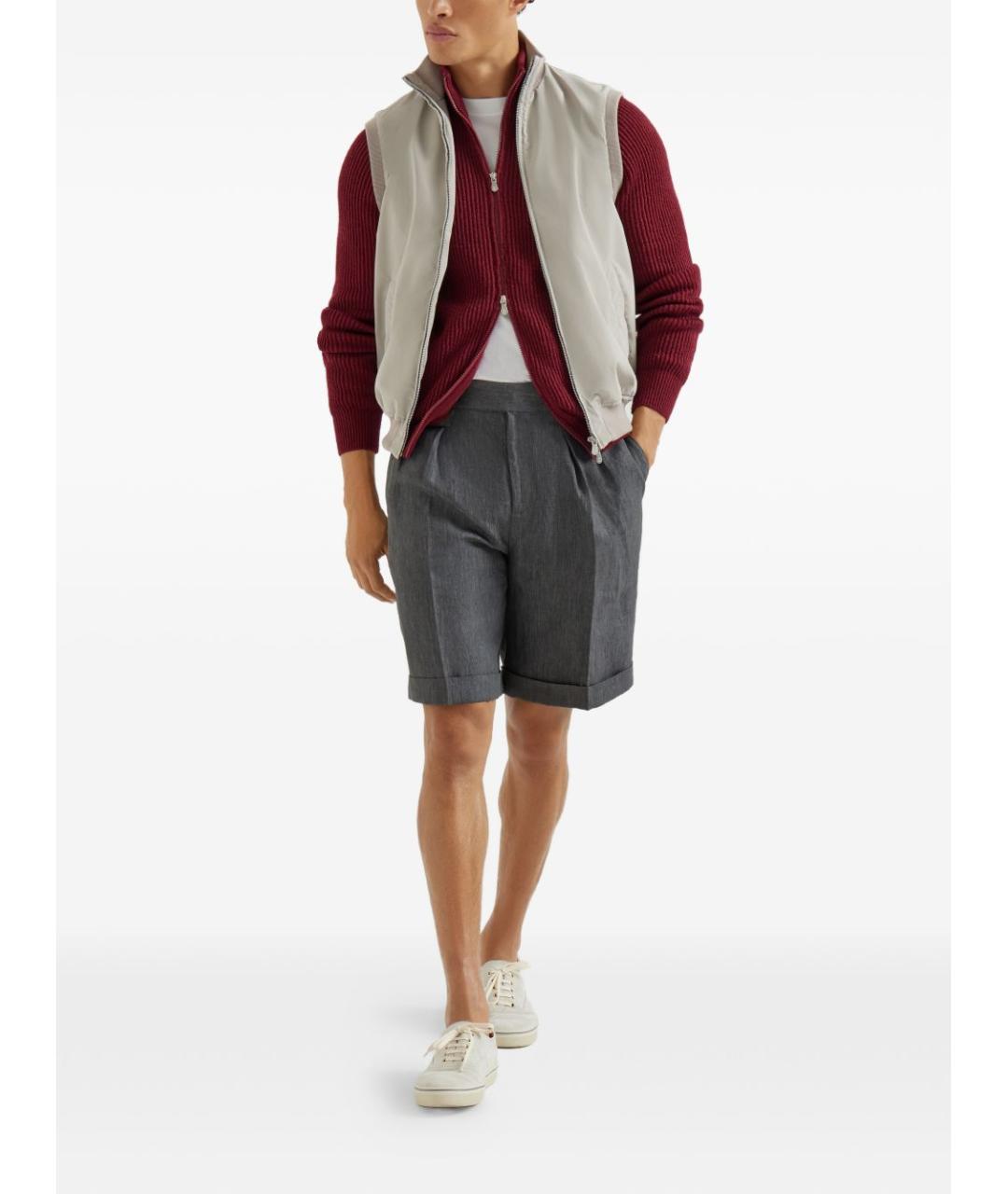 BRUNELLO CUCINELLI Бежевый полиэстеровый жилет, фото 3