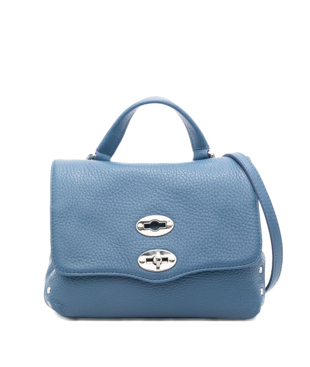 ZANELLATO Синяя кожаная сумка тоут, фото 1