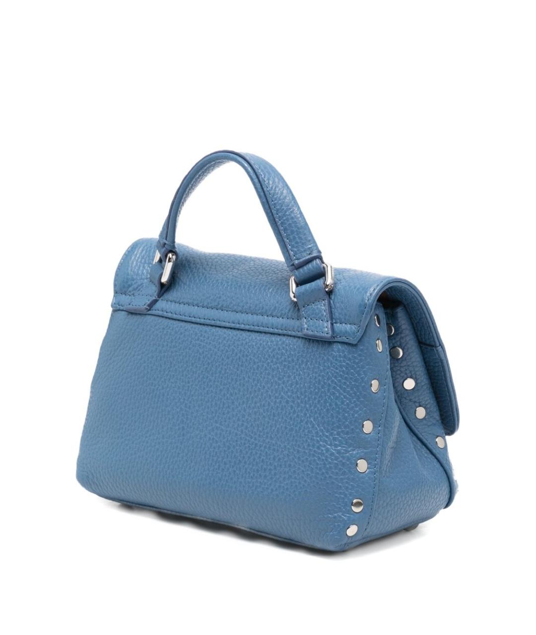 ZANELLATO Синяя кожаная сумка тоут, фото 2