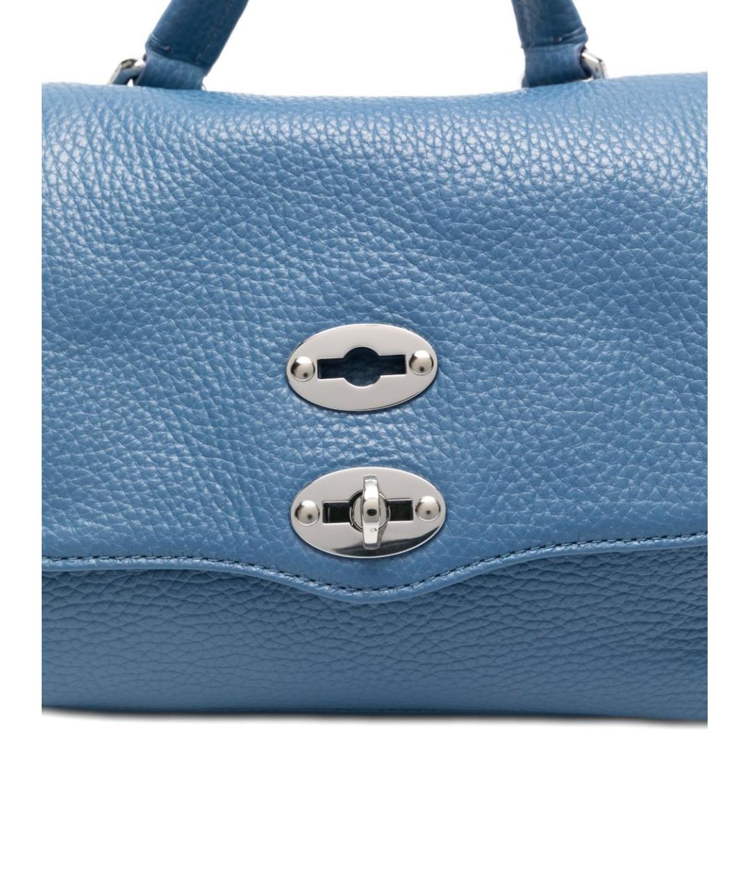 ZANELLATO Синяя кожаная сумка тоут, фото 3