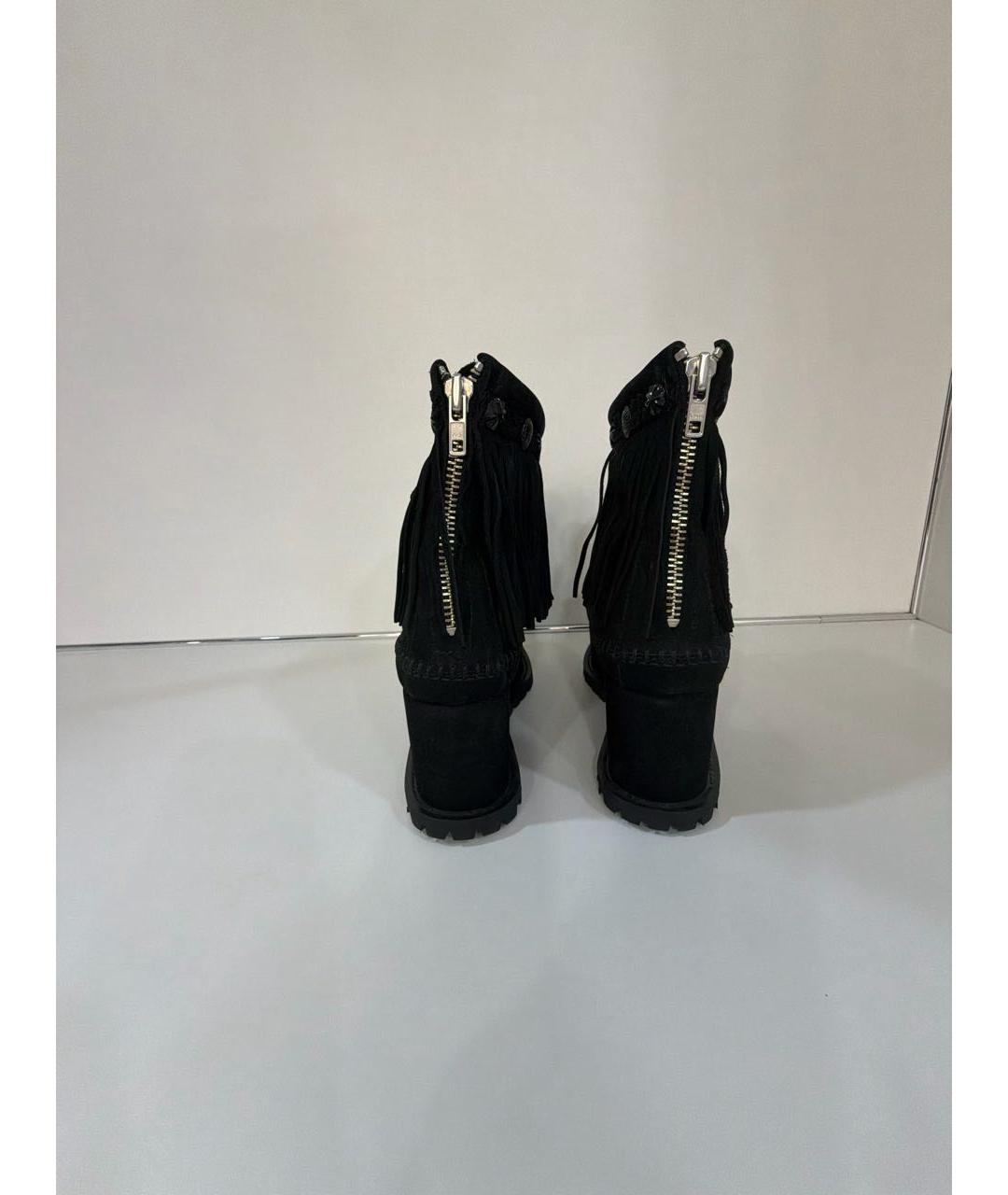 SACAI Черные замшевые ботинки, фото 4