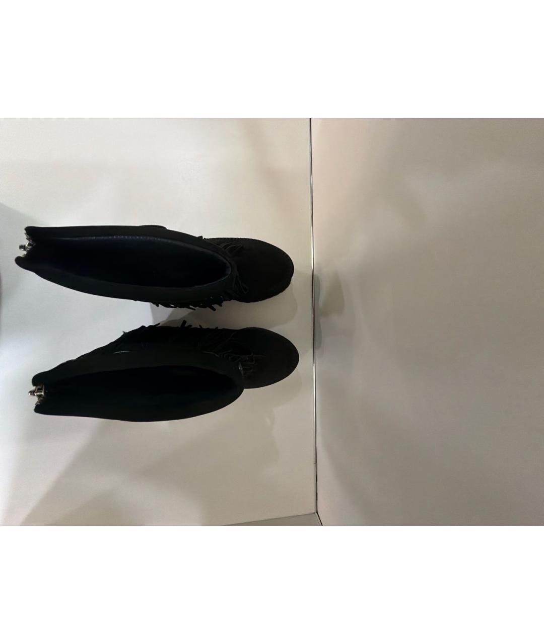 SACAI Черные замшевые ботинки, фото 3