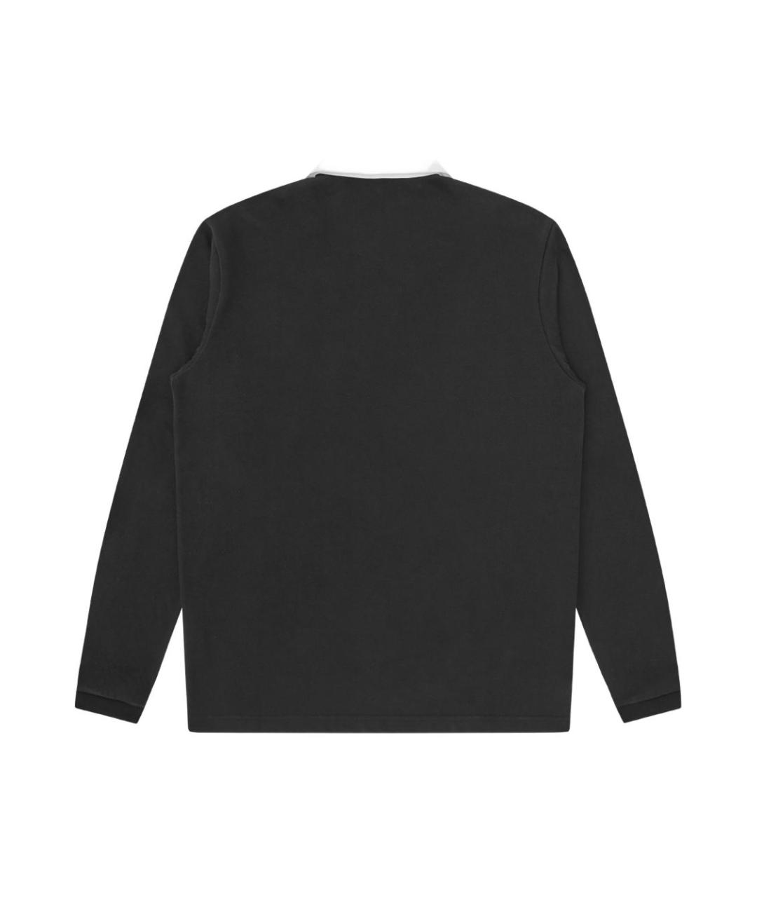 icecream Черное хлопковое поло с длинным рукавом, фото 3