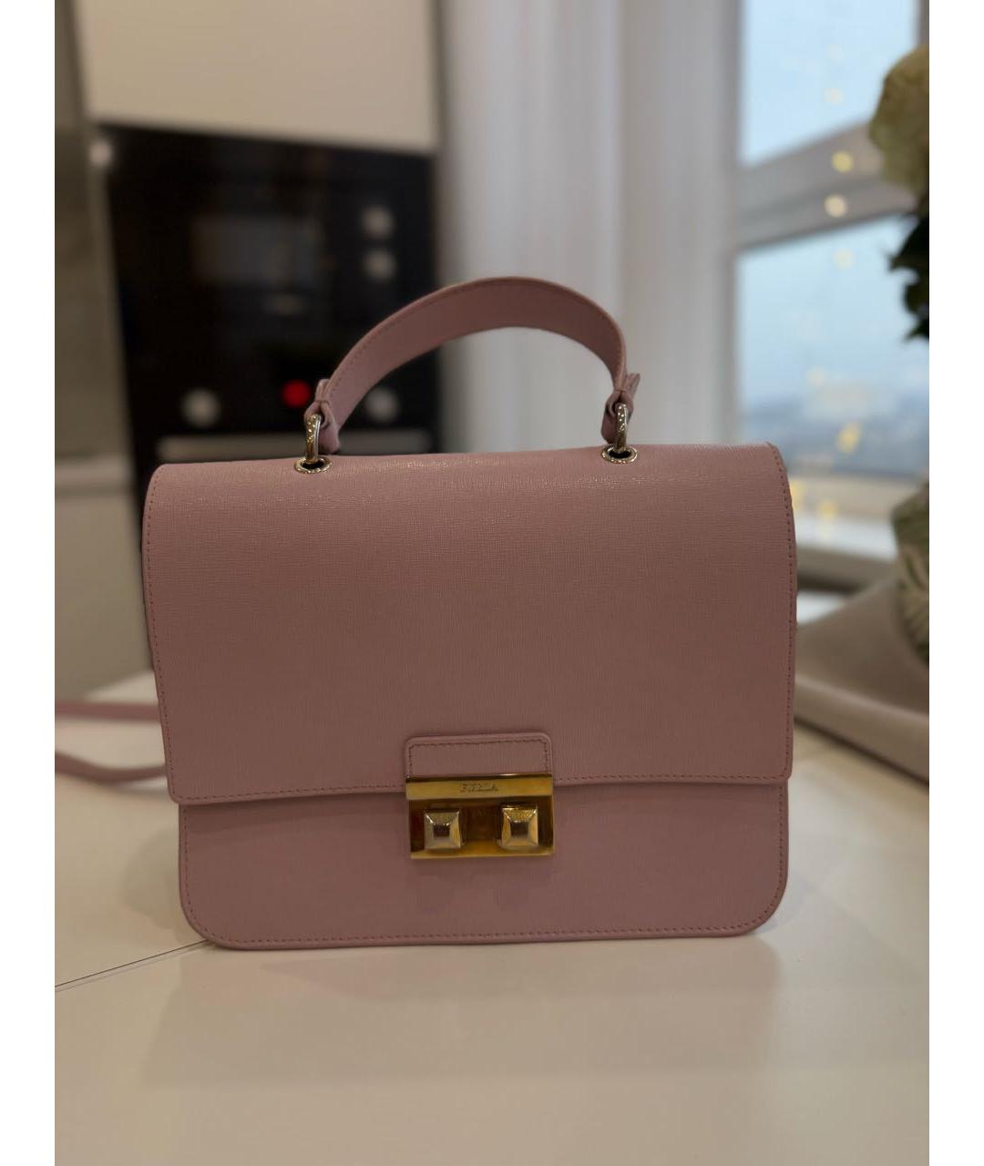 FURLA Розовая сумка через плечо из искусственной кожи, фото 8