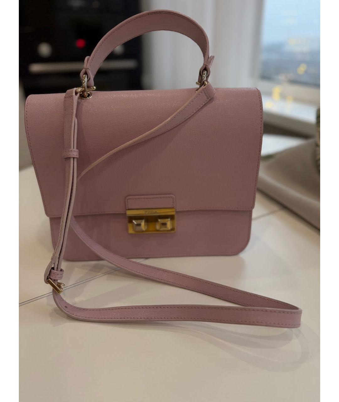 FURLA Розовая сумка через плечо из искусственной кожи, фото 2