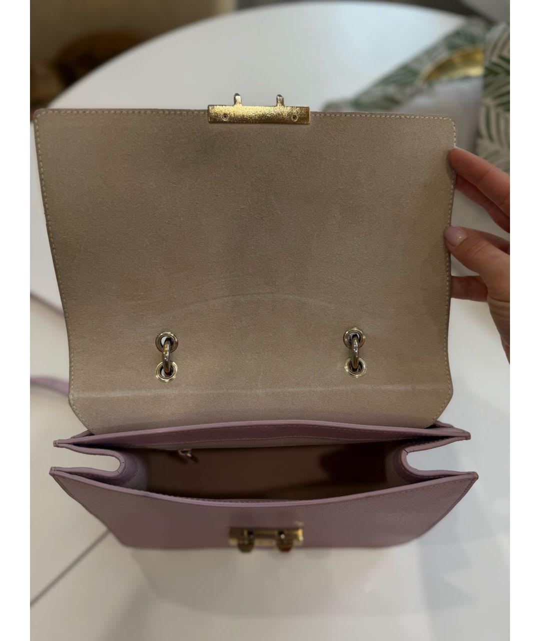 FURLA Розовая сумка через плечо из искусственной кожи, фото 4