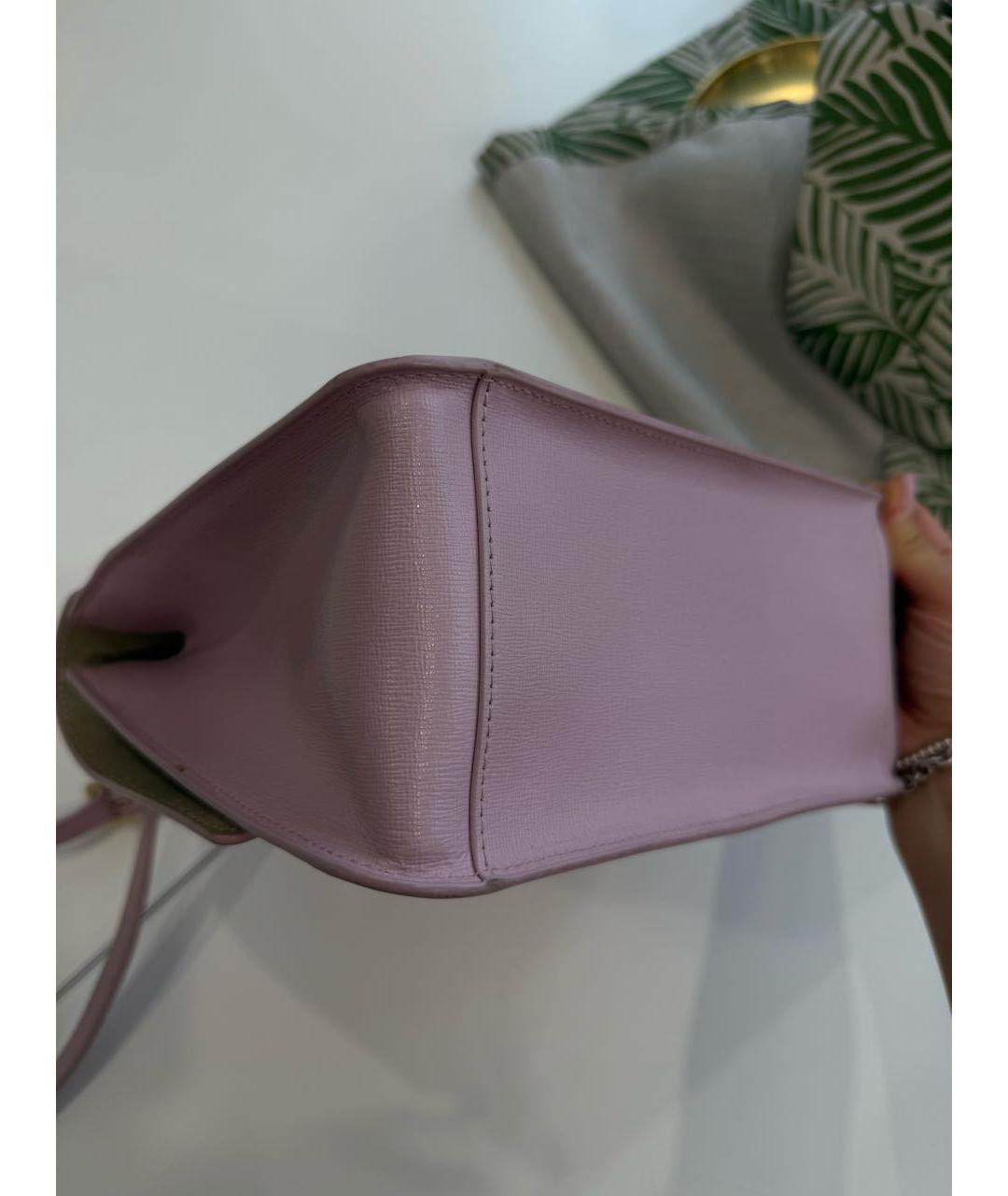 FURLA Розовая сумка через плечо из искусственной кожи, фото 5