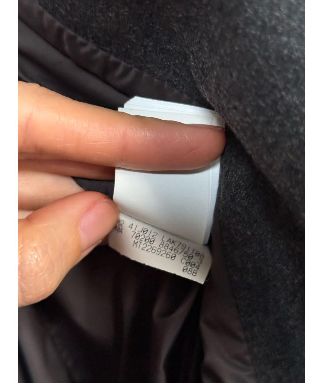 BRUNELLO CUCINELLI Антрацитовый шерстяной пуховик, фото 5