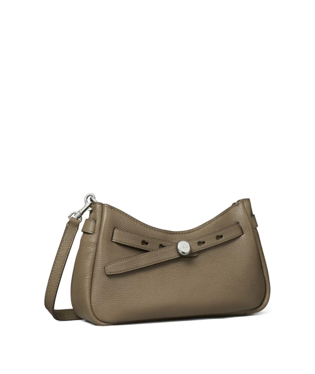 TORY BURCH Зеленая кожаная сумка через плечо, фото 4