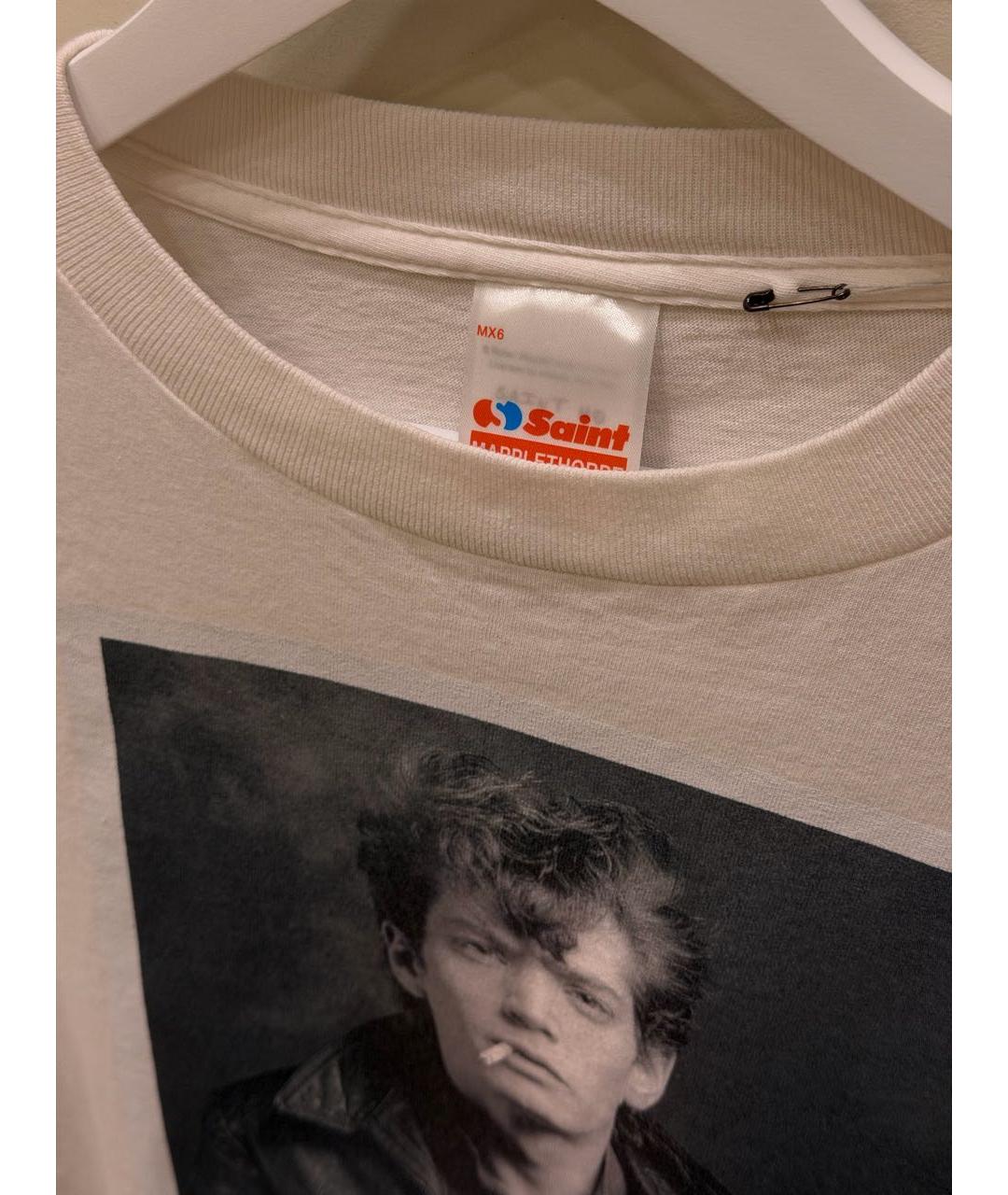 SAINT Mxxxxxx Белая хлопковая футболка, фото 4