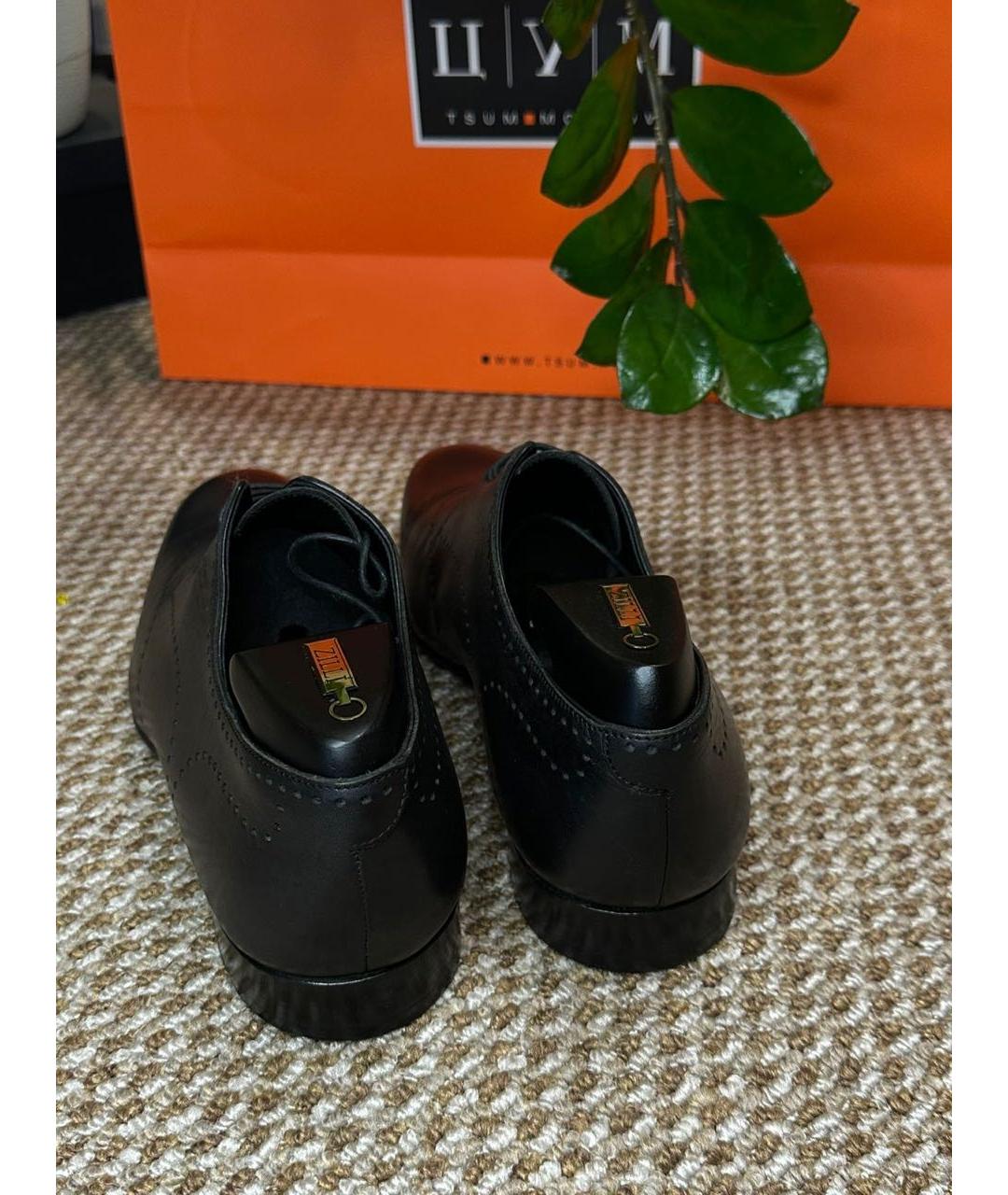 LOUIS VUITTON Черные кожаные туфли, фото 4
