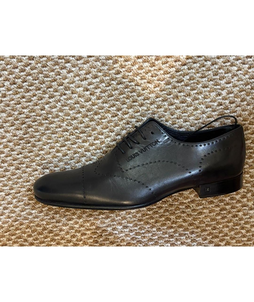 LOUIS VUITTON Черные кожаные туфли, фото 9