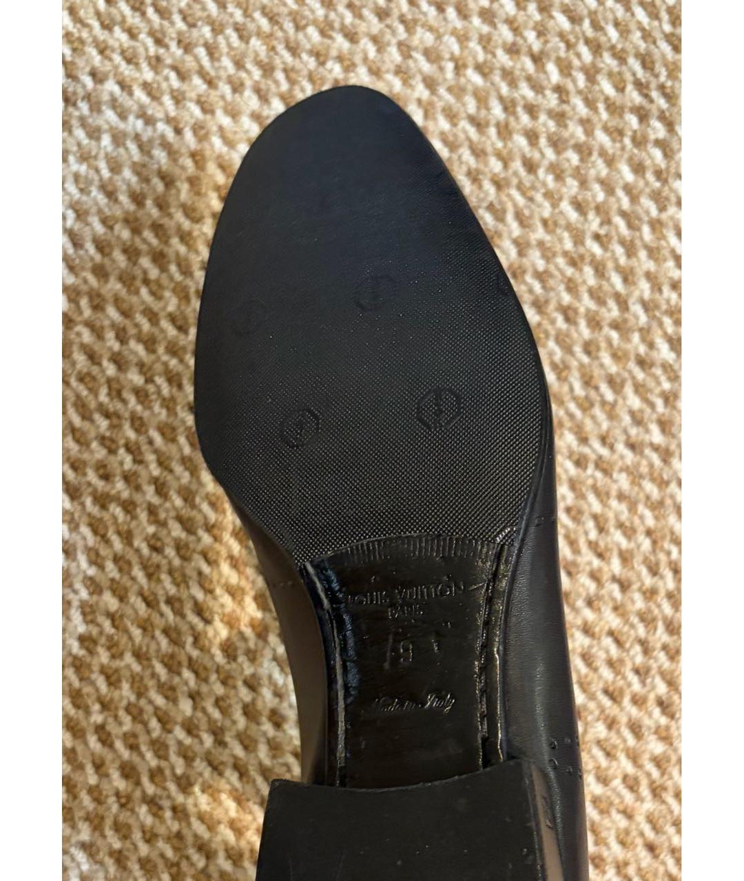 LOUIS VUITTON Черные кожаные туфли, фото 7