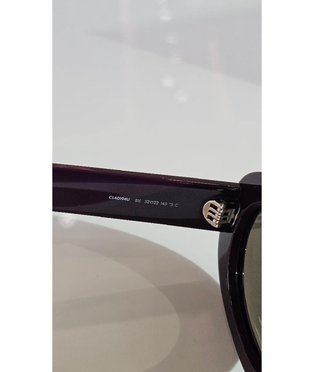 CELINE Фиолетовые солнцезащитные очки из рога буйвола, фото 5