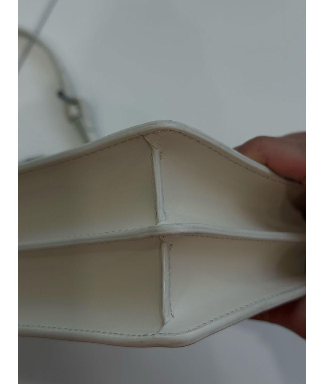 PINKO Белая кожаная сумка через плечо, фото 4