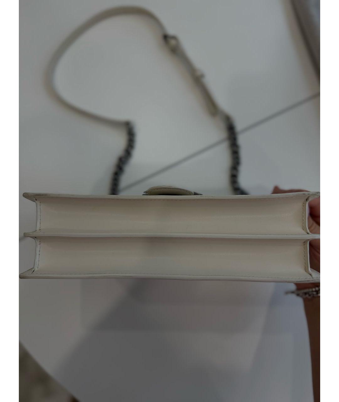 PINKO Белая кожаная сумка через плечо, фото 5