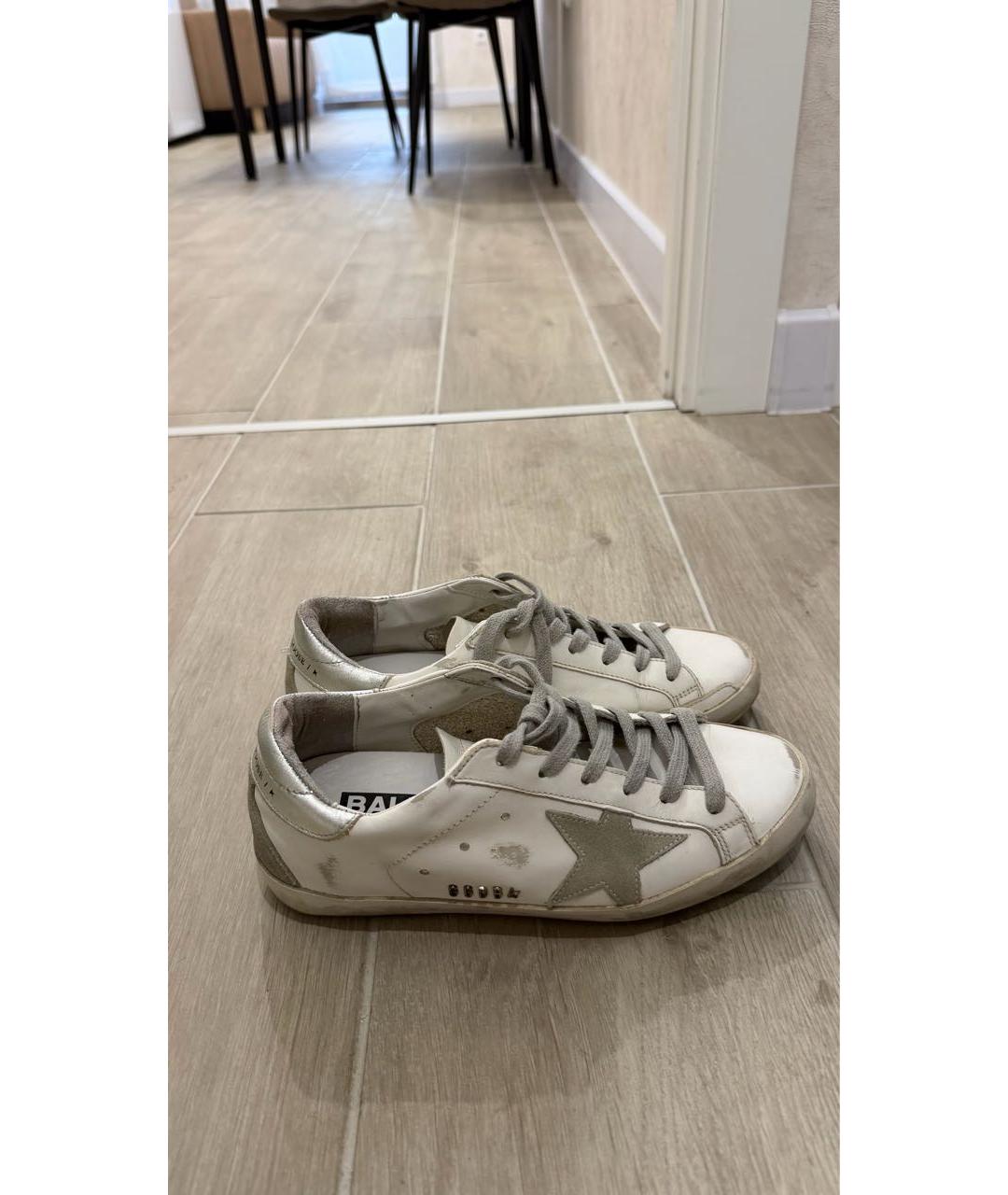 GOLDEN GOOSE DELUXE BRAND Белые кожаные кеды, фото 6