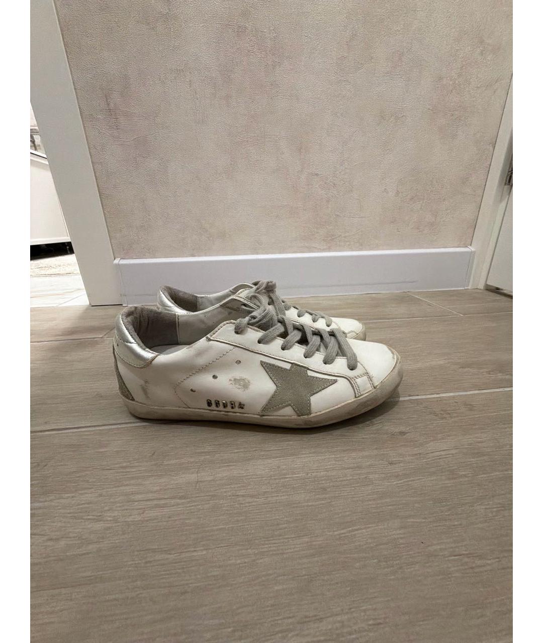 GOLDEN GOOSE DELUXE BRAND Белые кожаные кеды, фото 8