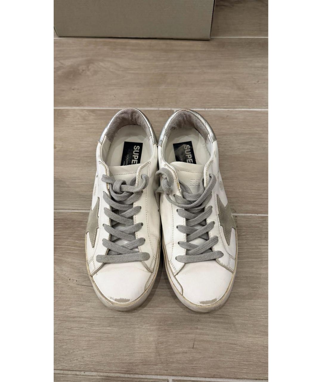 GOLDEN GOOSE DELUXE BRAND Белые кожаные кеды, фото 2