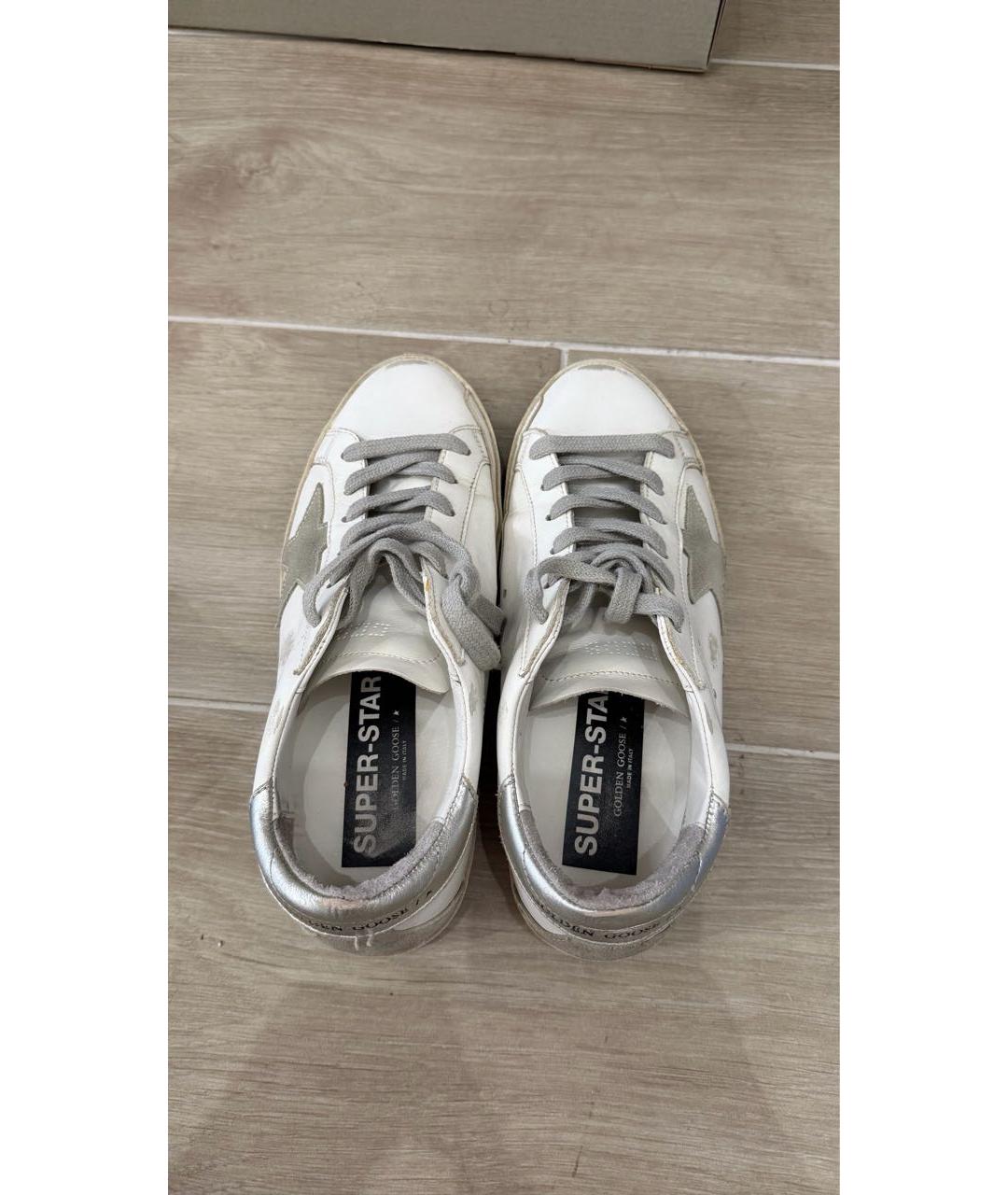 GOLDEN GOOSE DELUXE BRAND Белые кожаные кеды, фото 3