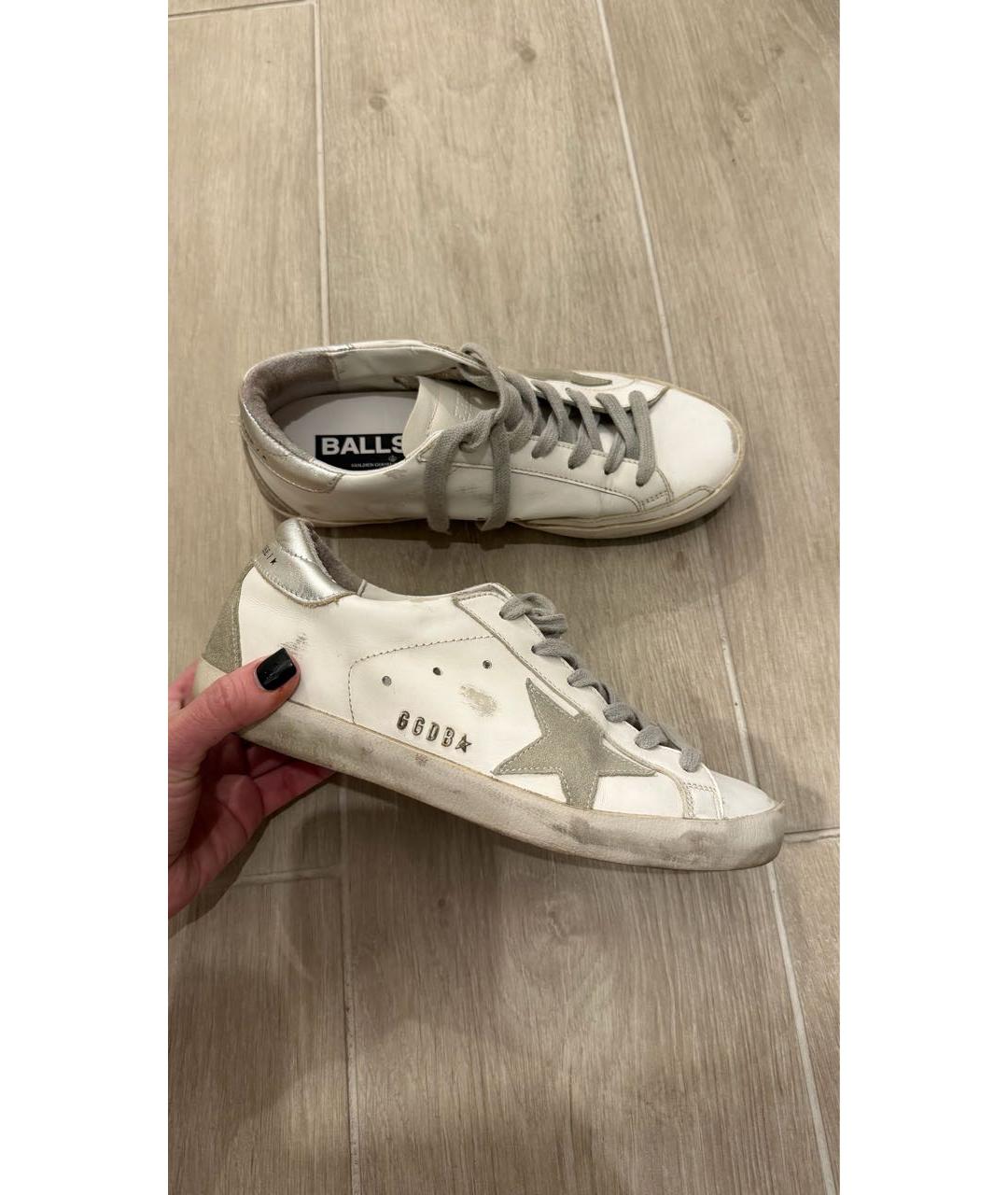 GOLDEN GOOSE DELUXE BRAND Белые кожаные кеды, фото 7