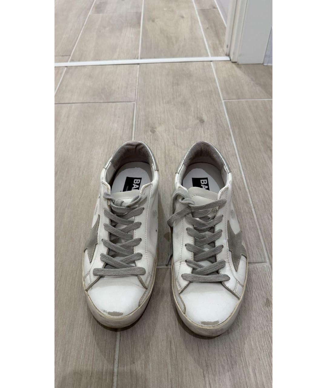 GOLDEN GOOSE DELUXE BRAND Белые кожаные кеды, фото 5