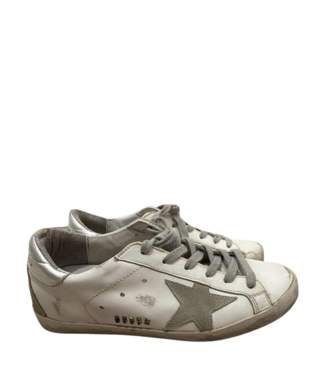 GOLDEN GOOSE DELUXE BRAND Белые кожаные кеды, фото 1