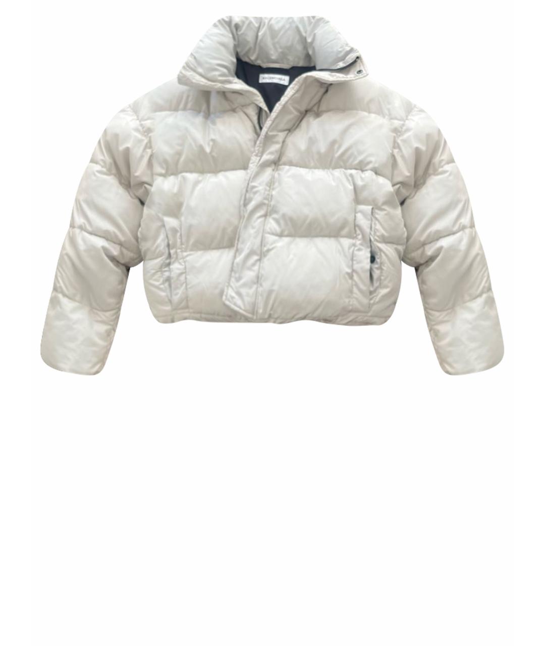 BALENCIAGA Белый полиэстеровый пуховик, фото 1