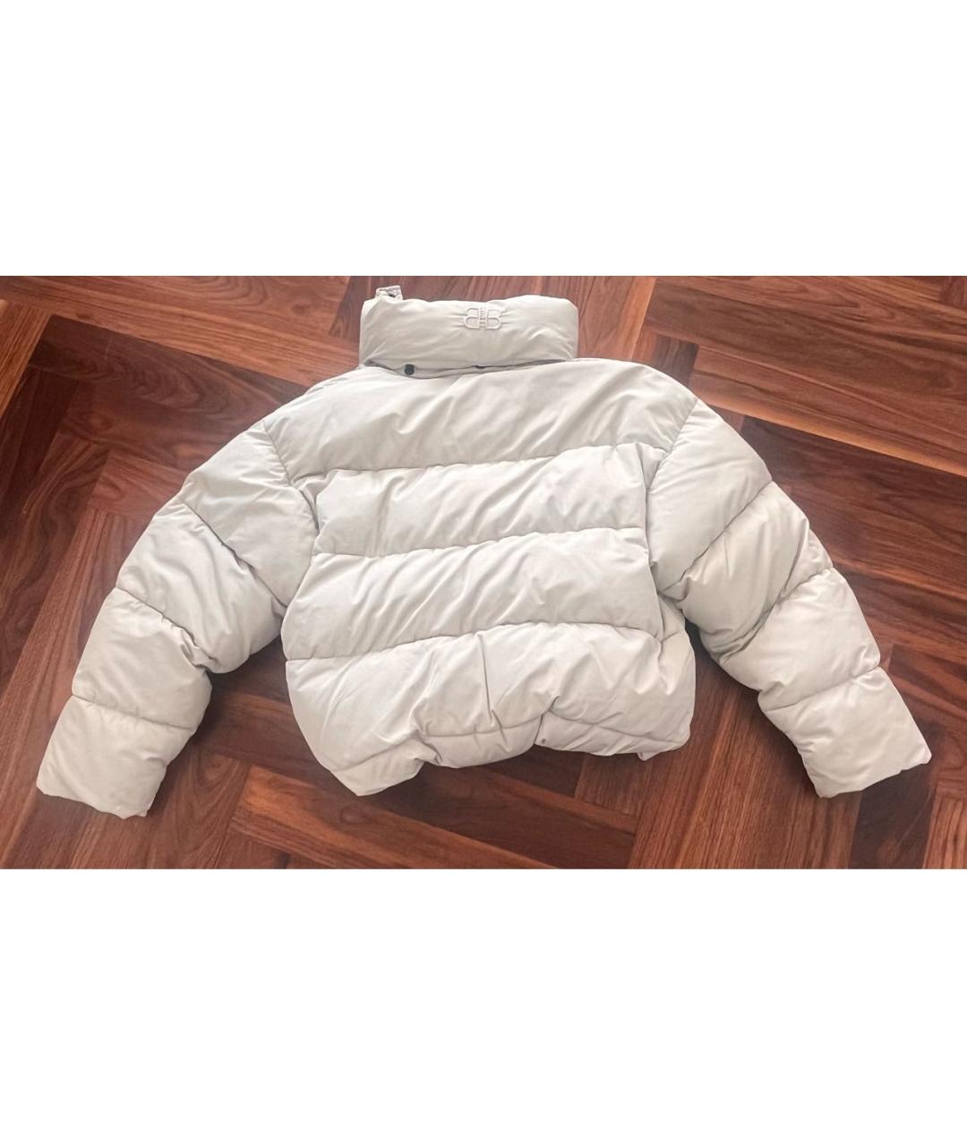 BALENCIAGA Белый полиэстеровый пуховик, фото 7