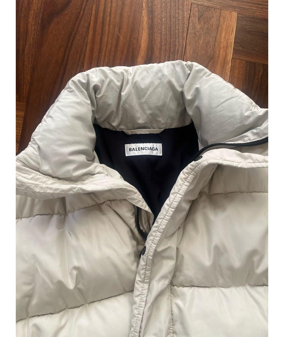 BALENCIAGA Белый полиэстеровый пуховик, фото 6
