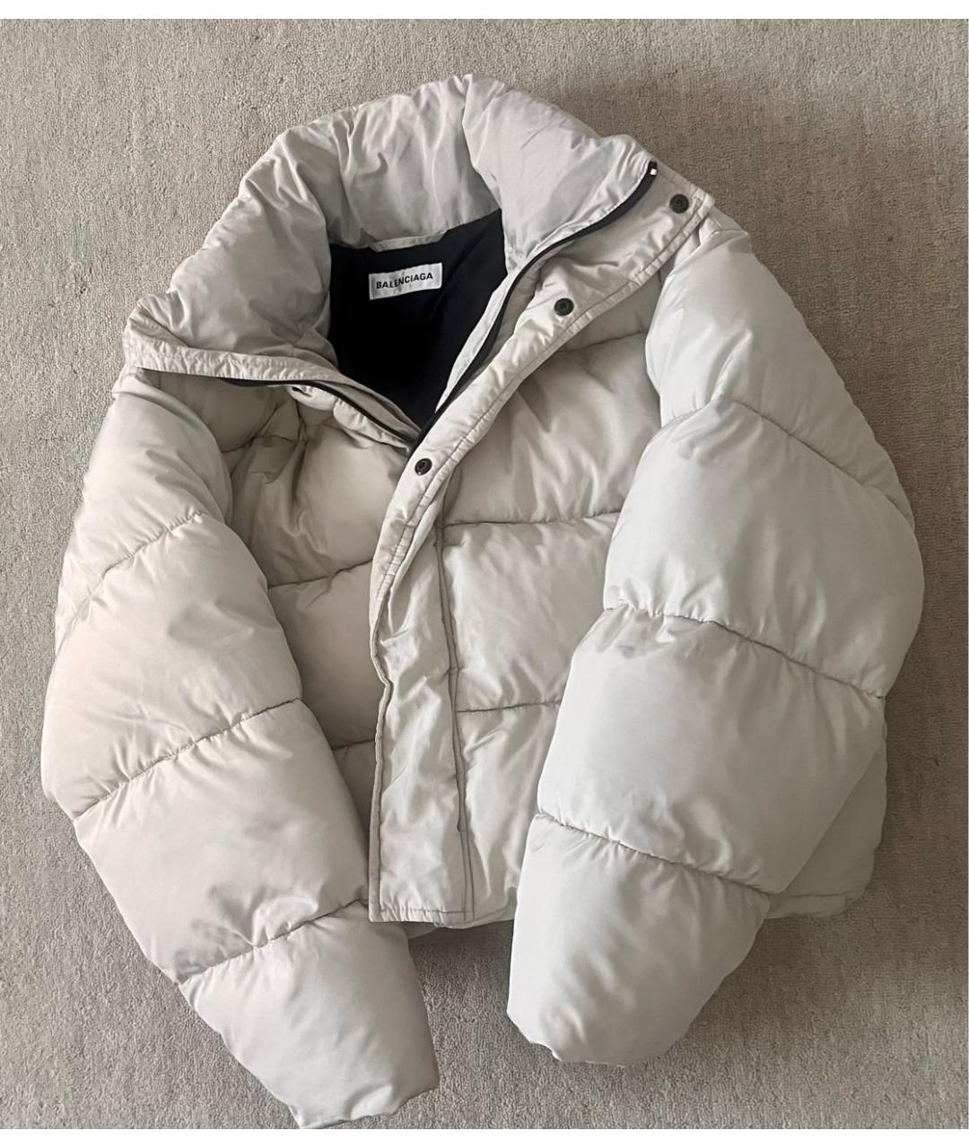 BALENCIAGA Белый полиэстеровый пуховик, фото 2